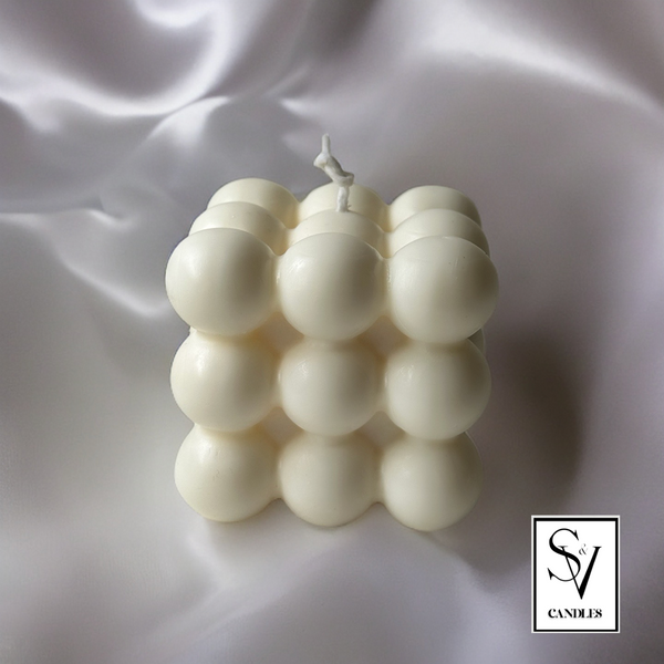 Vanilla Organic Soy Wax Vegan Luxury Bubble Candle