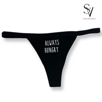 Always Hungry Black Thong