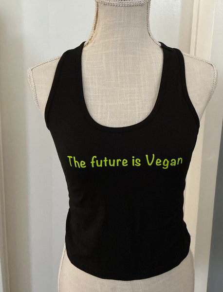 The Future is Vegan Crop Tank Top