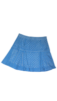 Blue Crochet High Waisted Skirt