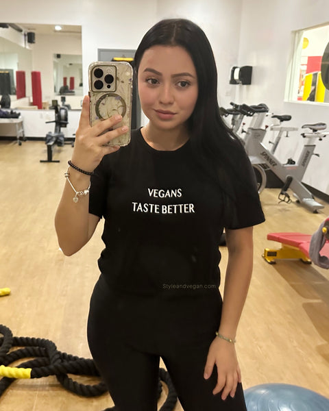 Vegans Tas** Better Unisex Black T-shirt