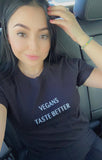 Vegans Tas** Better Unisex Black T-shirt
