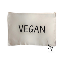 Vegan Makeup Bag with Zipper