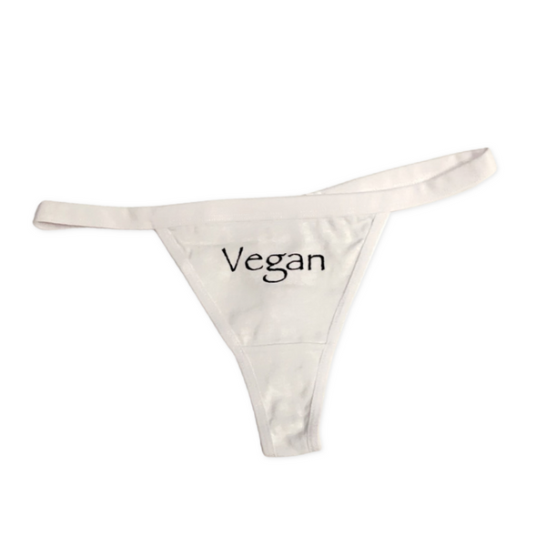 Vegan White Thong
