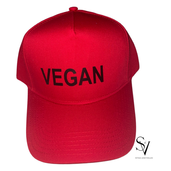 Red Vegan Snapback