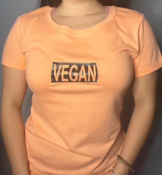 Vegan Fitted Orange T-shirt